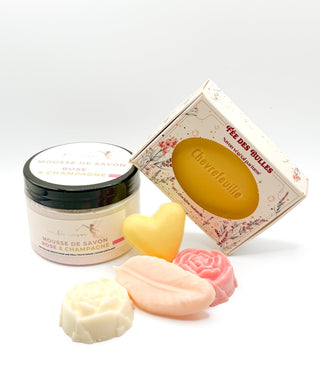 Ballotin cadeau - Une mousse de savon, un savon et 4 fondants parfumés - Fee maison
