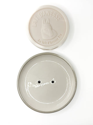 Coffret - Savon au lait d’ânesse bio et porte - savon en céramique - Fee maison