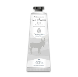 Crème mains au lait d'ânesse Bio - Fleur de coton - Fee maison
