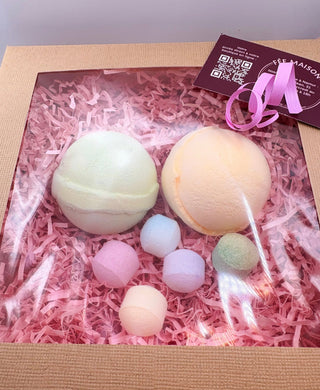 Pack cadeau - 2 bombes de bain et 5 mini bombes de bain - Fee maison
