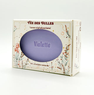 Savon végétal parfumé à la violette - Fée des Bulles - Fee maison