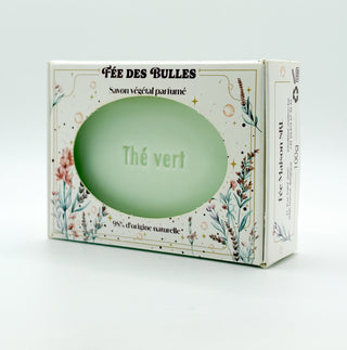 Savon végétal parfumé au thé vert - Fée des Bulles - Fee maison